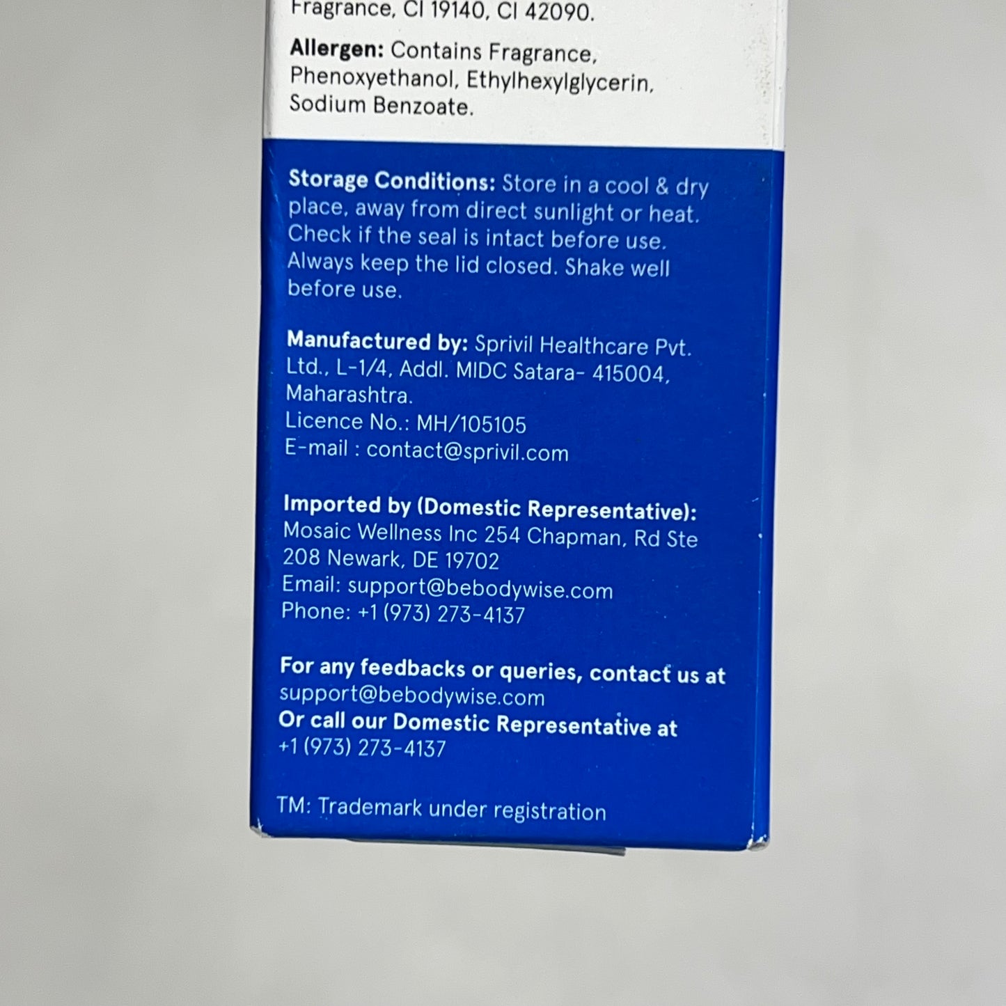 BE BODYWISE Hair Growth Serum Roll On For Thinning & Re-growth 0.84 Fl Oz