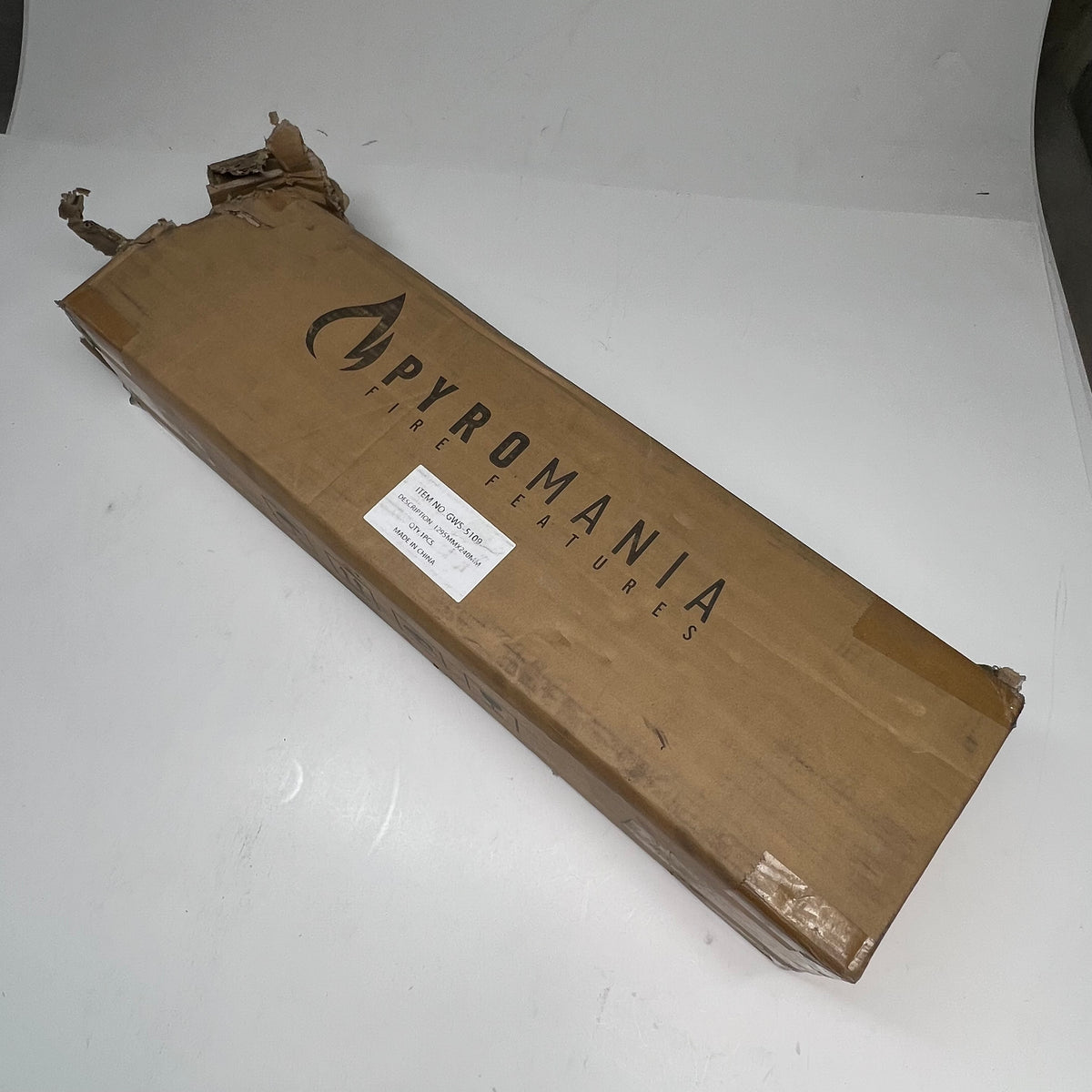 PYROMANIA FIRE FEATURES  Heat Resist Tempered Glass Wind Guard  51"x9" GWS-5109