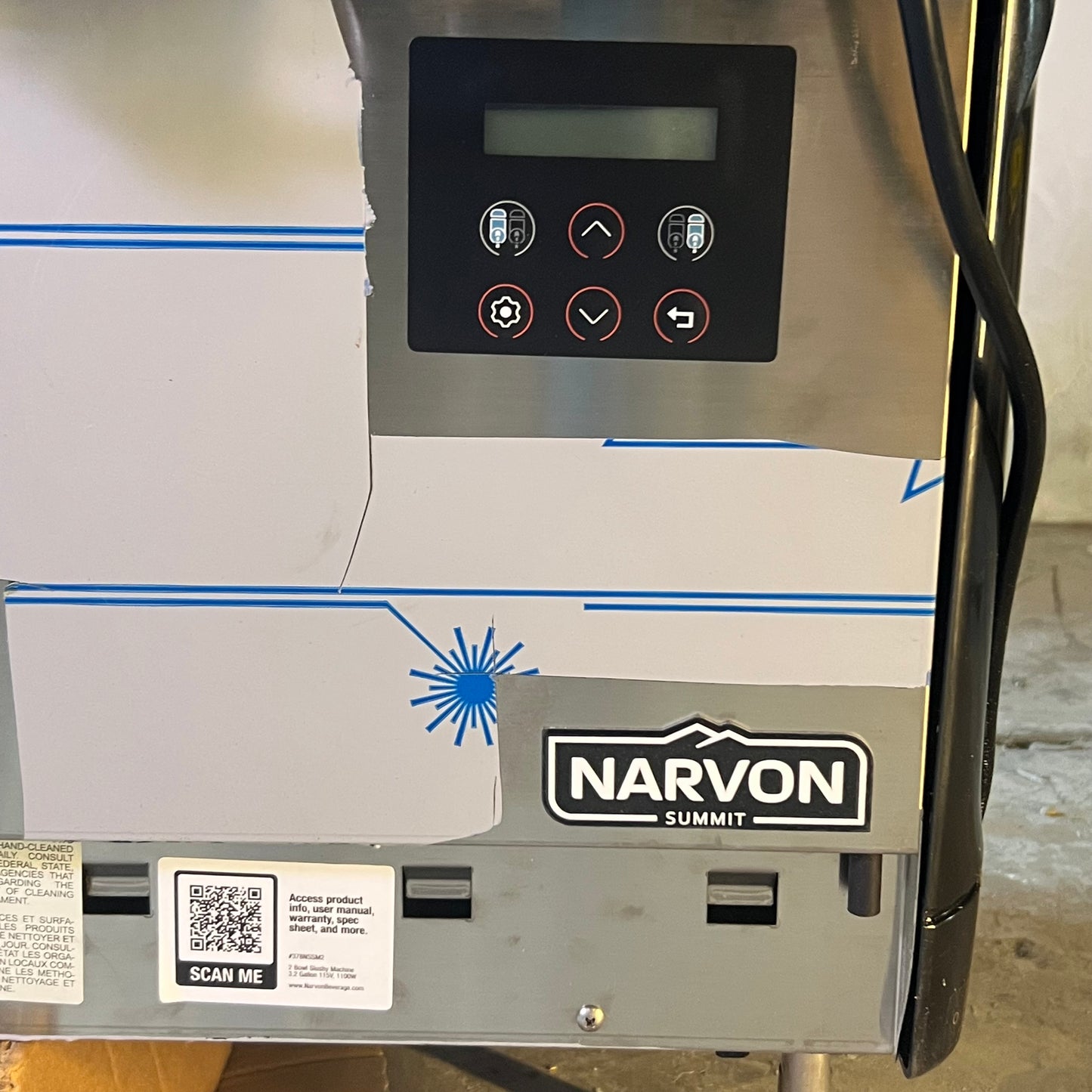 NARVON Double Pourover Granita Slushy Frozen Beverage Machine 1100W 378NSSM2