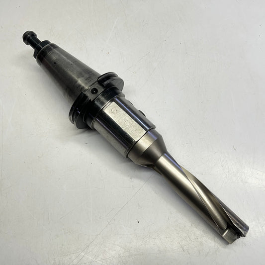 End Mill Tool Holder W/ Ingersoll Quad Drill ~ 1.375" Dia Q0349140N6R02  (Used)