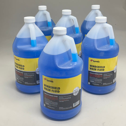 ZA@ LOVES (6 PACK, 1 Gallon Each) Windshield Wash Fluid Blue A