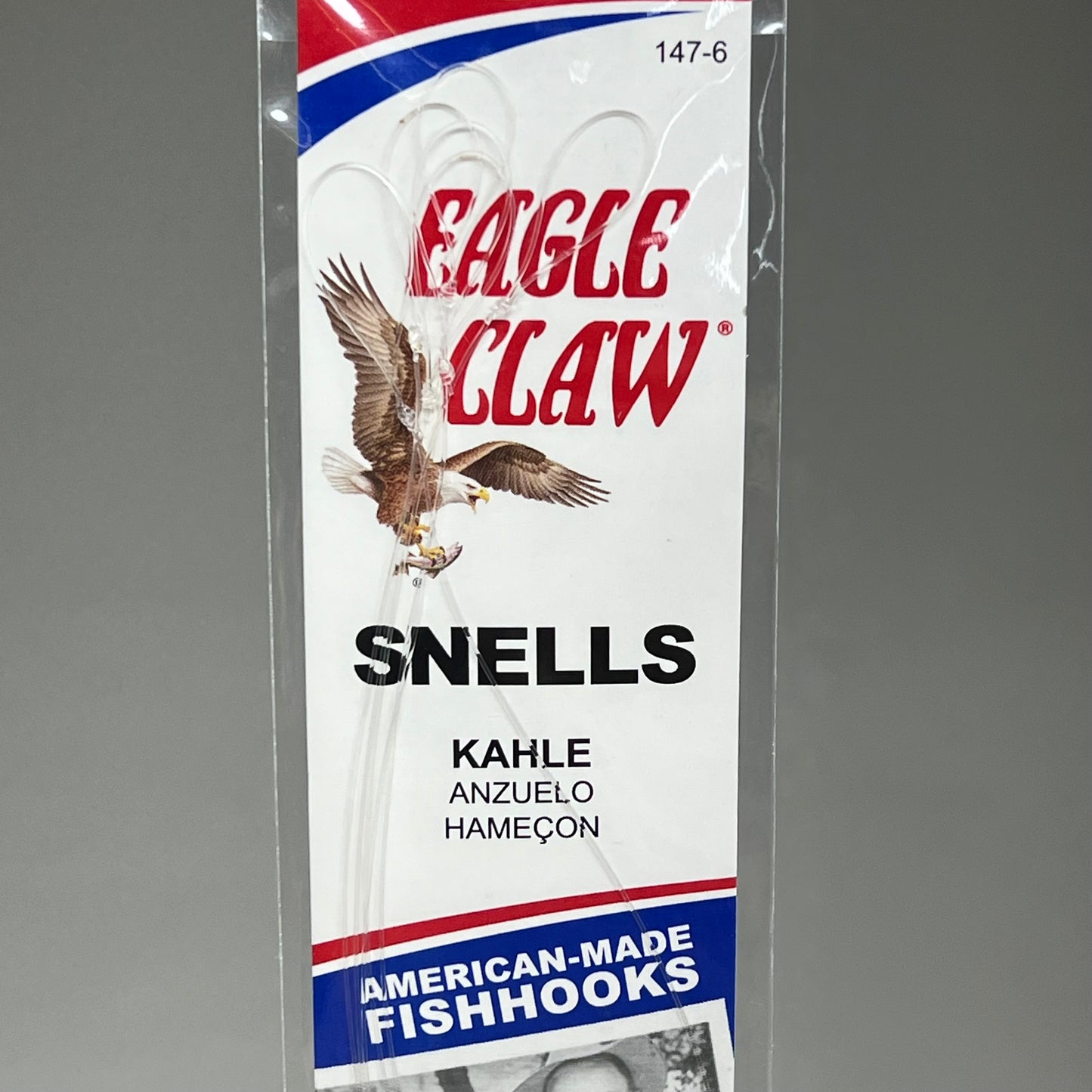 EAGLE CLAW (12 PACK) Snelled Kahle Wide Bend Fish Hooks Bronze #6 6pc 147-6