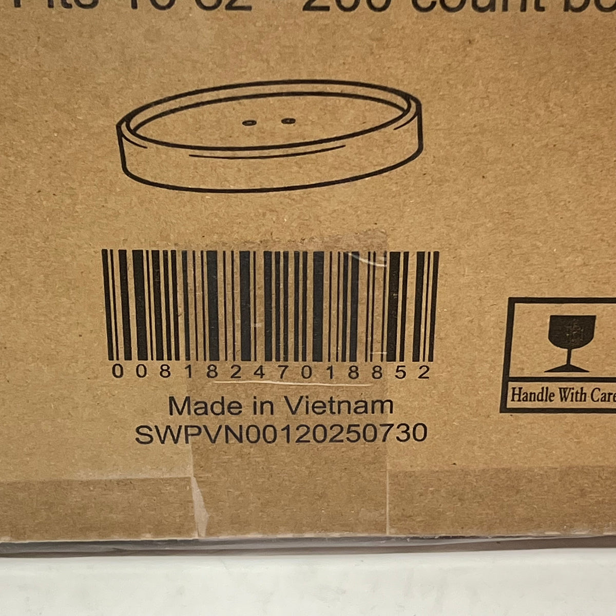 RESTAURANTWARE (200 PACK) Bio Tek Round Bamboo Paper Soup Container Fits 16oz Tan RWA0164
