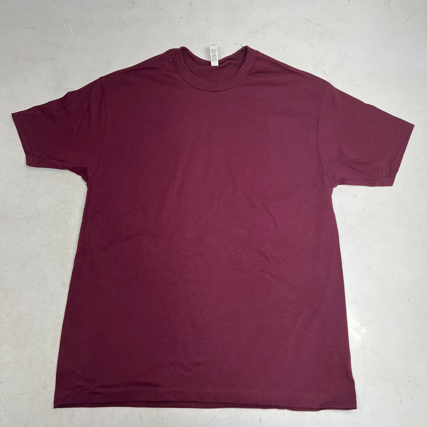 ZA@ AMERICAN APPAREL (12 PACK) Heavyweight Cotton Tee Unisex Sz L  Burgundy 1301