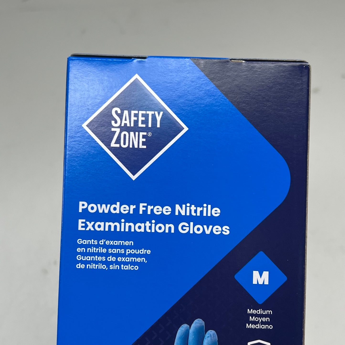 SAFTEY ZONE (1000 PACK) Nitrile Exam Gloves 3.5 Mil Unisex Sz M Blue GNPR-MD-|1A