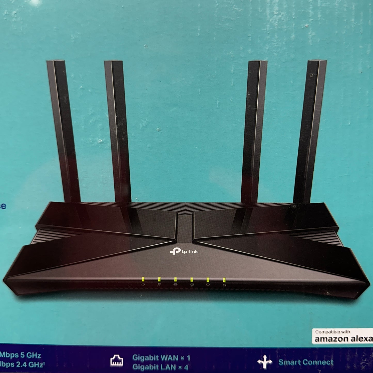 TP-LINK Wifi 6 Router AX1800 1.5"Hx10.2"Wx5.3"D Black