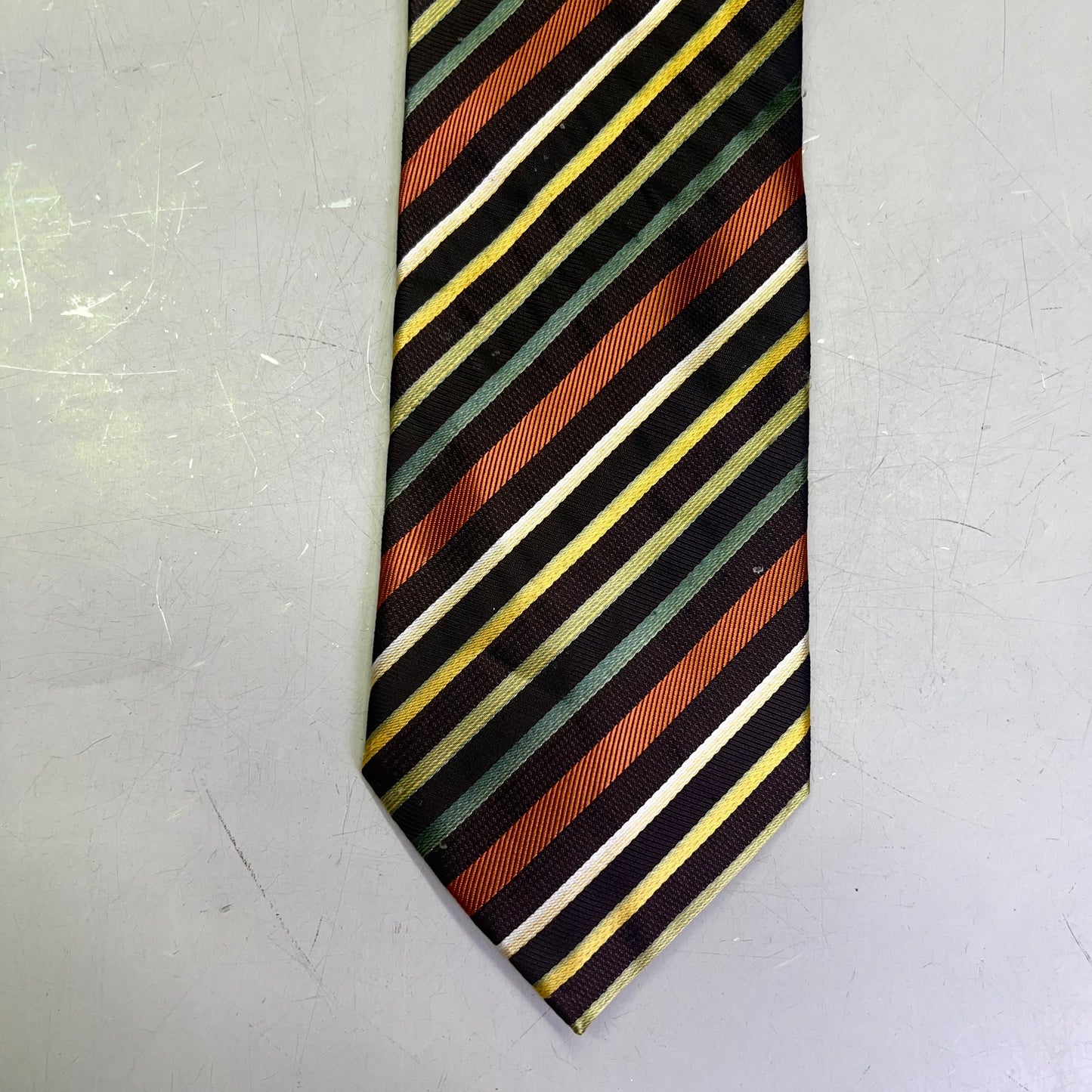 ALEXANDER JULIAN COLOURS 100% Polyester Stripe Design 60" Brown/Multicolor