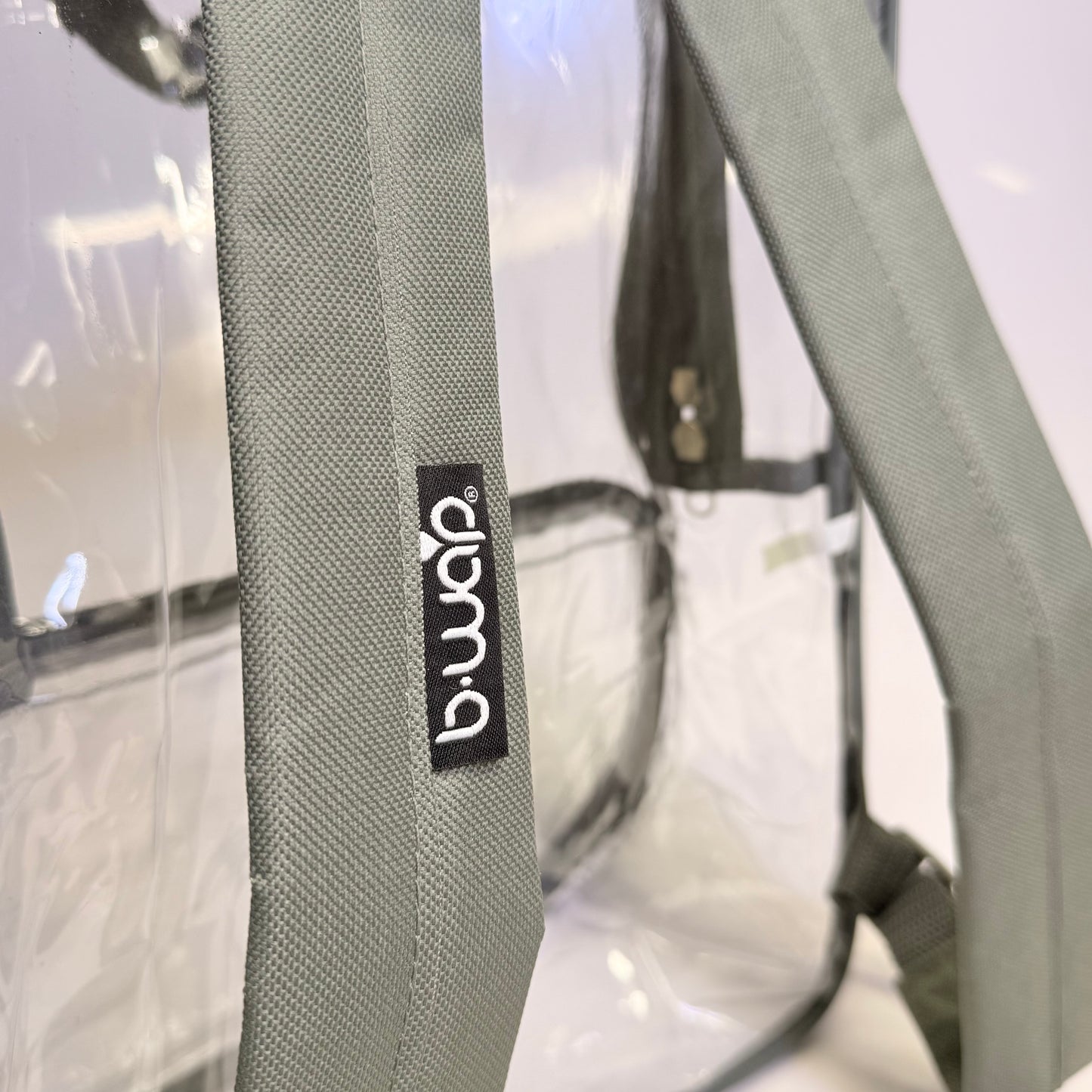 BWAP 17" Clear Plastic Backpack 17" x 12" x 6" Color Grey BP1643