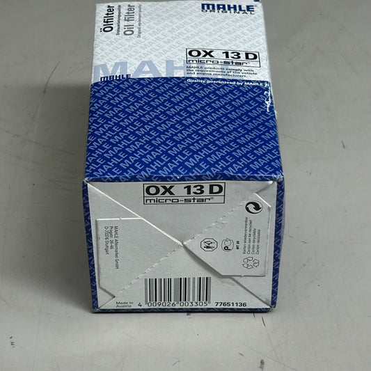 MAHLE Oil Filter Insert Replacement Part For Mercedes-Benz OX13D