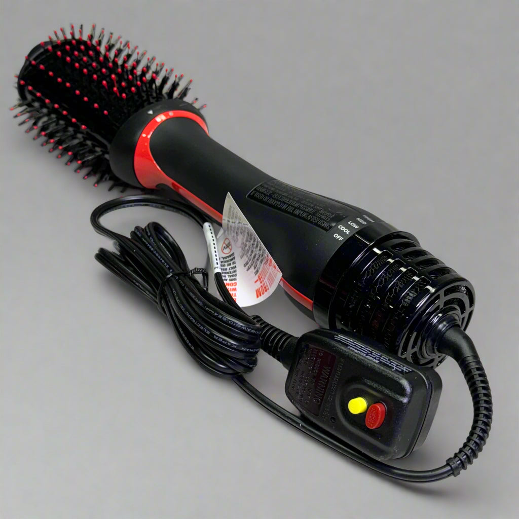 ZA@ REVLON One-Step Plus Hair Dryer and Volumizer 12.5"L, Red & Black RVDR5298 A