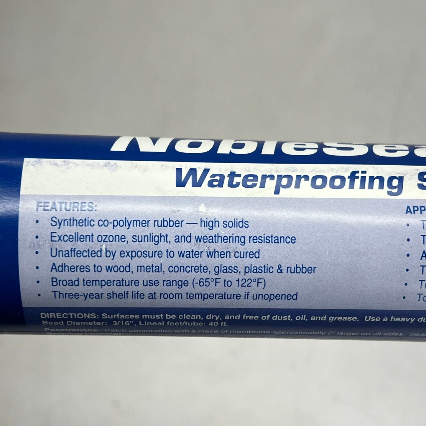 NOBLE COMPANY 150 Waterproofing Sealant & Seamer Light Blue 10.3 oz 75 Linear ft