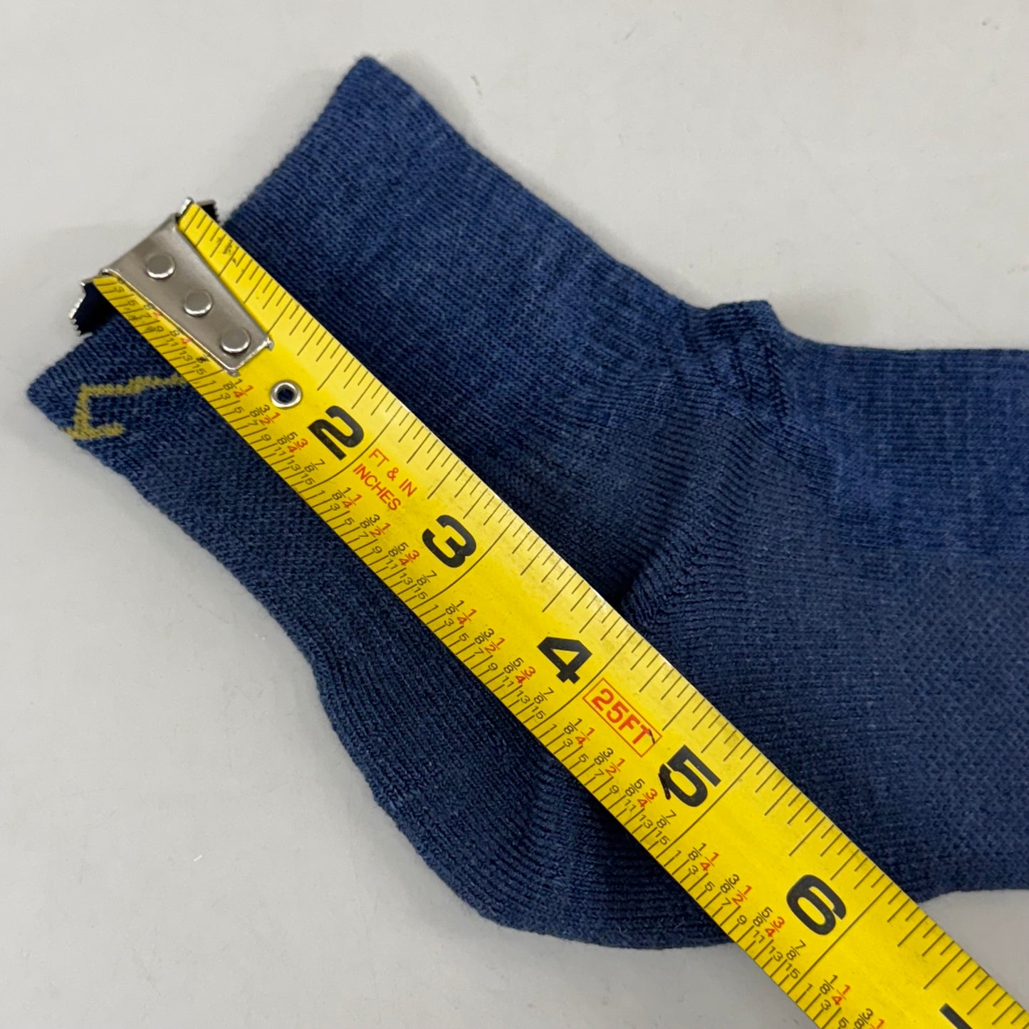 DARN TOUGH Work 1/4 Socks Midweight Merino Wool Men SZ S 4.5-7 Indigo
