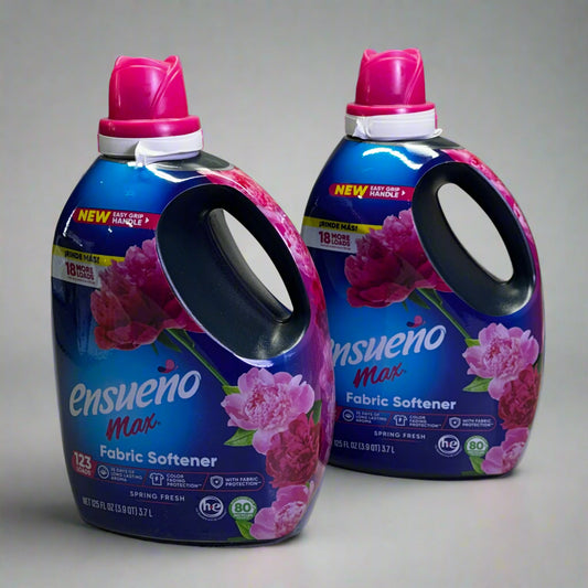 ENSUEÑO MAX (2 PACK Of 123 Loads) Fabric Softener - Spring Fresh Scent 125 fl oz/ 3.7 L Blue