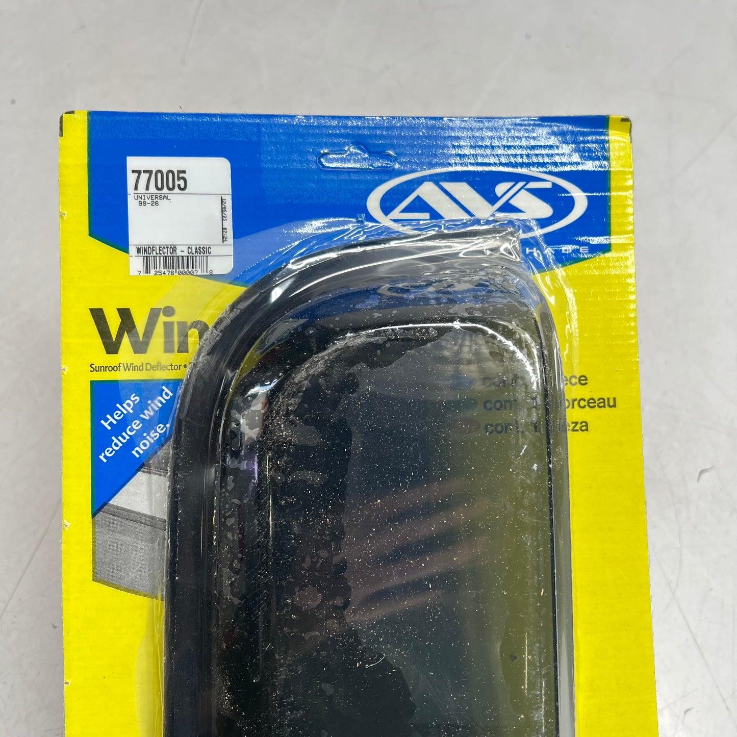 AVS Sunroof Wind Deflector  Universal 99-26 42"L x 6"W Dark Smoke Finish 77005