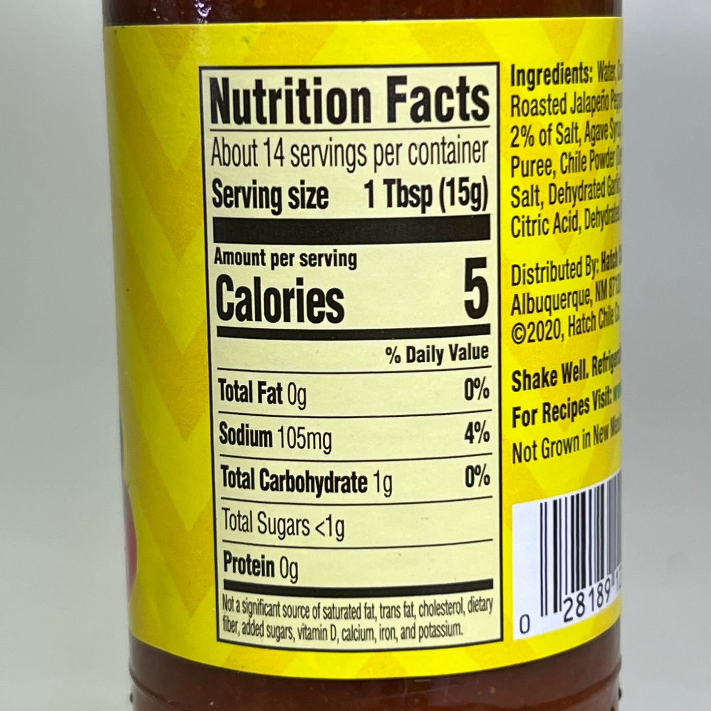 ZA@ HATCH (12 PACK) Fire Roasted Taco Sauce 7.5 oz BB 10/25 (New) B