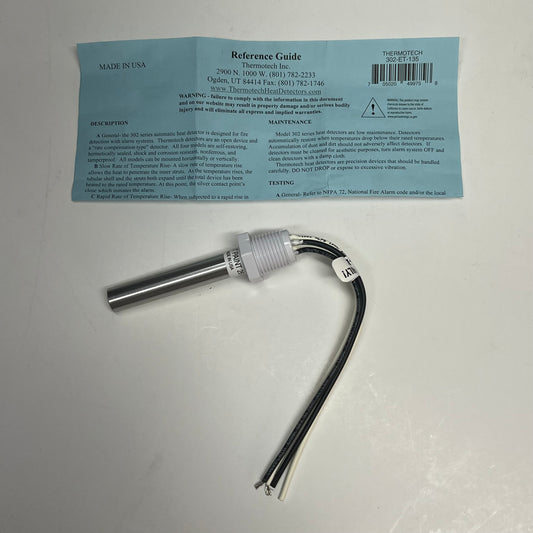 THEROTECH All Weather Heat Detector W/ Hexagonal Grip Bushing 302-ET-135