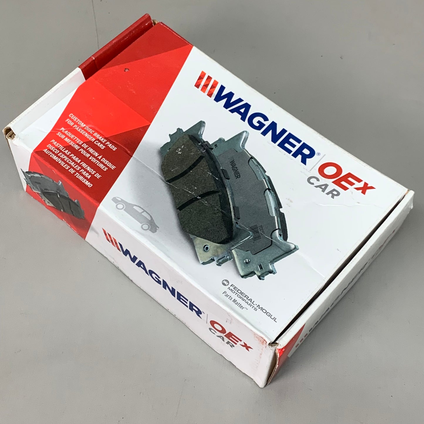 WAGNER OEx Semi-Metallic Disc Brake Pad Set 5" x 2" Grey OEX1095A