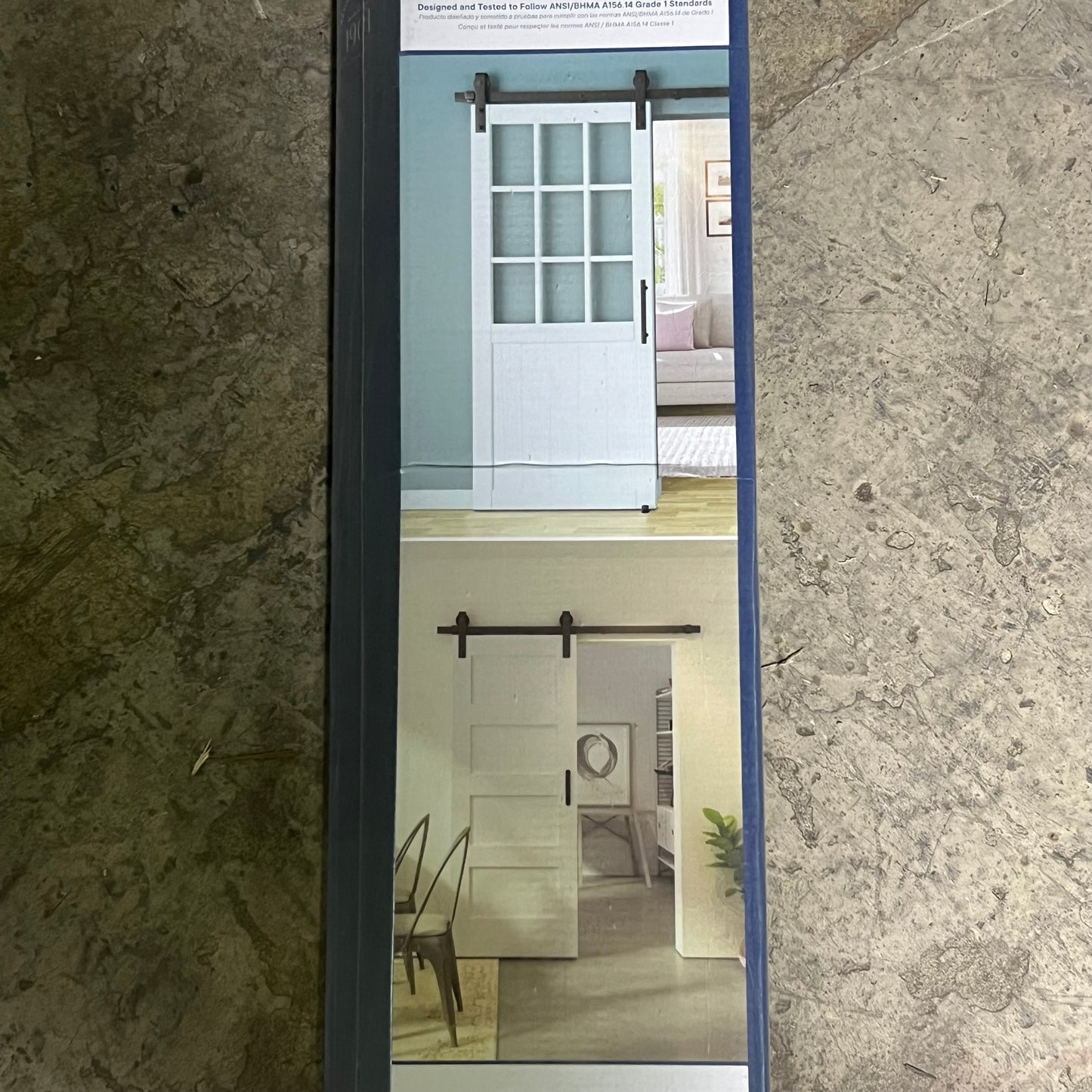 NATIONAL HARDWARE Interior Sliding Door Hardware Kit Sz 72” Matte Black 24116