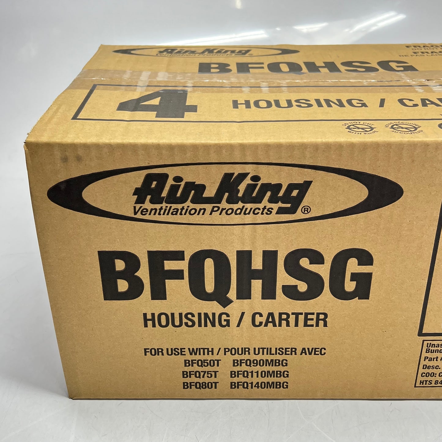 AIR KING Ceiling Mounted Snap-in Exhaust Fan Housing 90 CFM 2.5 Sone BFQ90