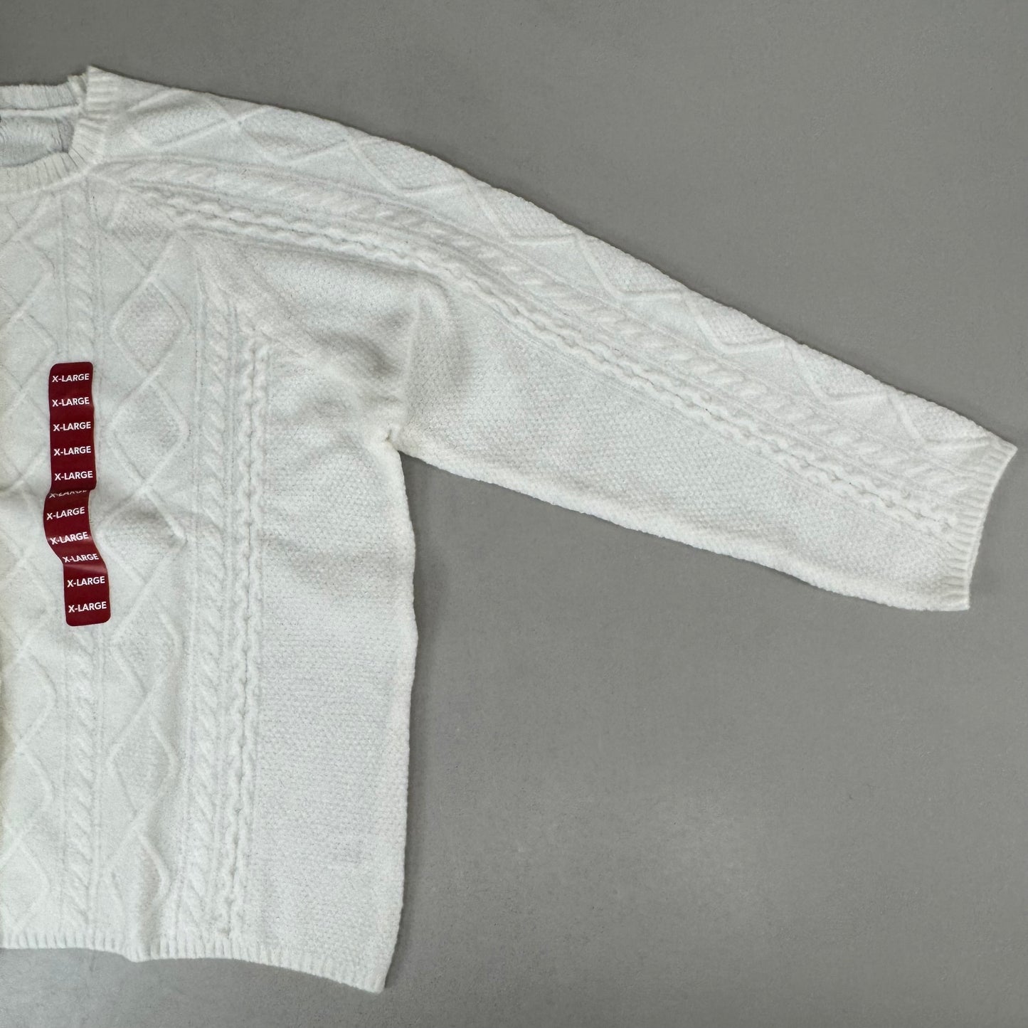 VINCE CAMUTO Cable Knit Sweater Women's Sz-XL Antique White SC2895