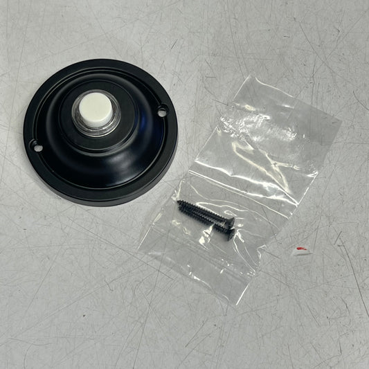 QUORUM Main Street Round Door Chime Button Old World Matte Black 7-304-95