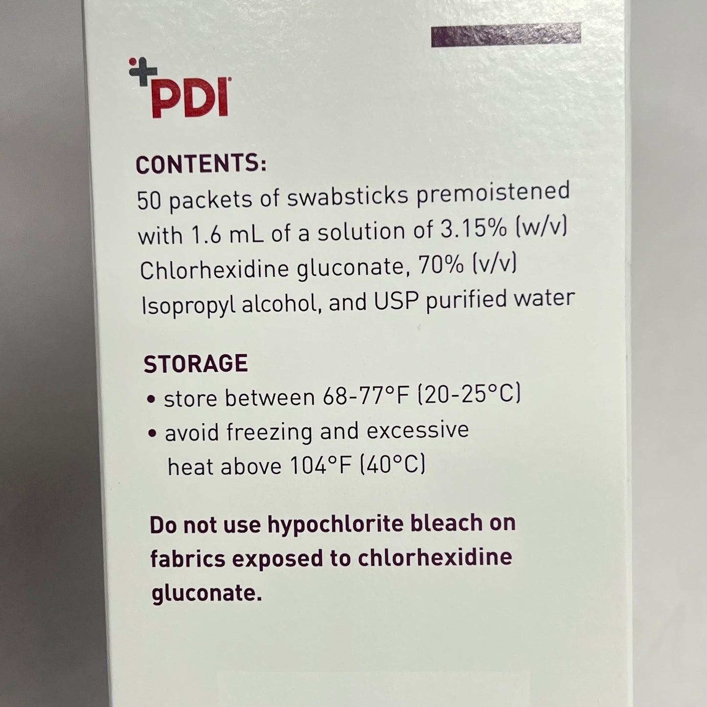 PDI (50 PACK) Prevantics Premoistened Swabsticks 2 Sided S40750 BB 10/27