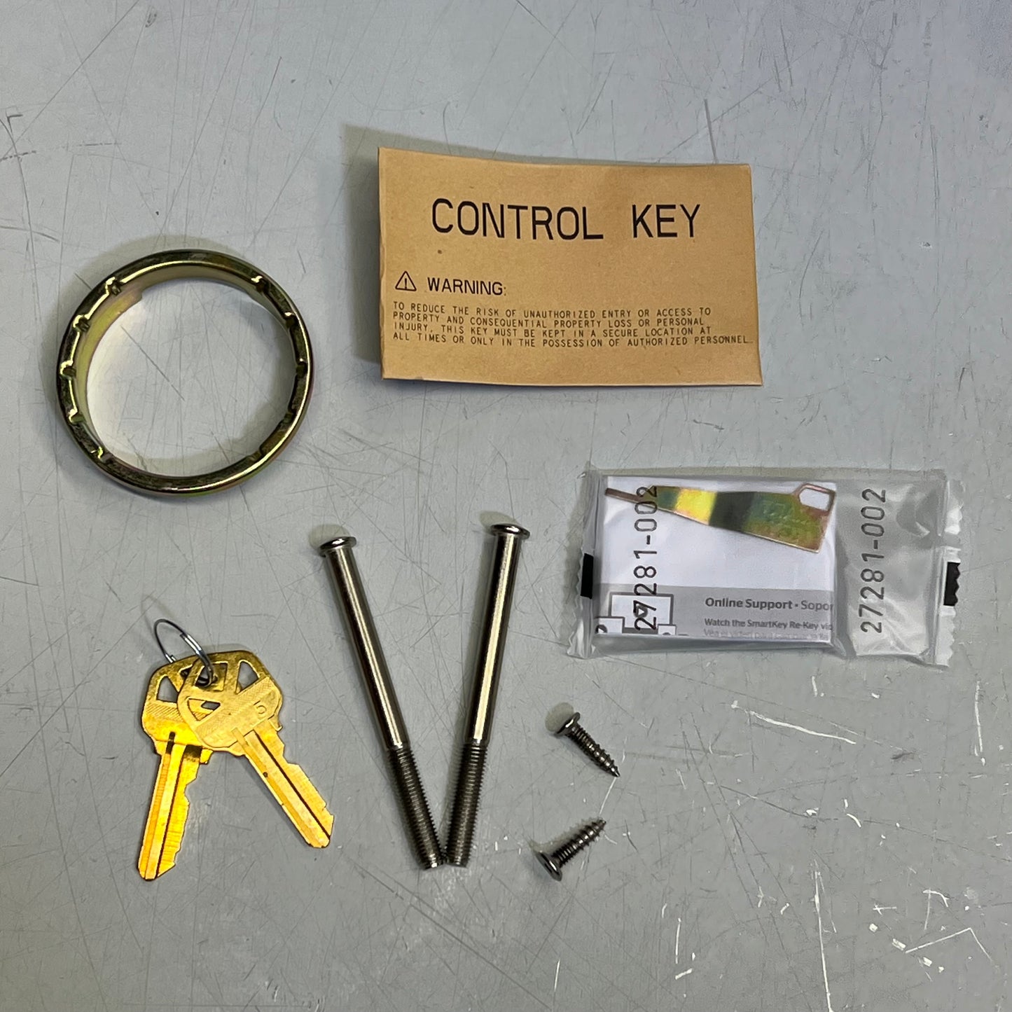 KWIKSET Exterior Door Key Control Deadbolt Keyed One Side Satin Nickel 98170-007