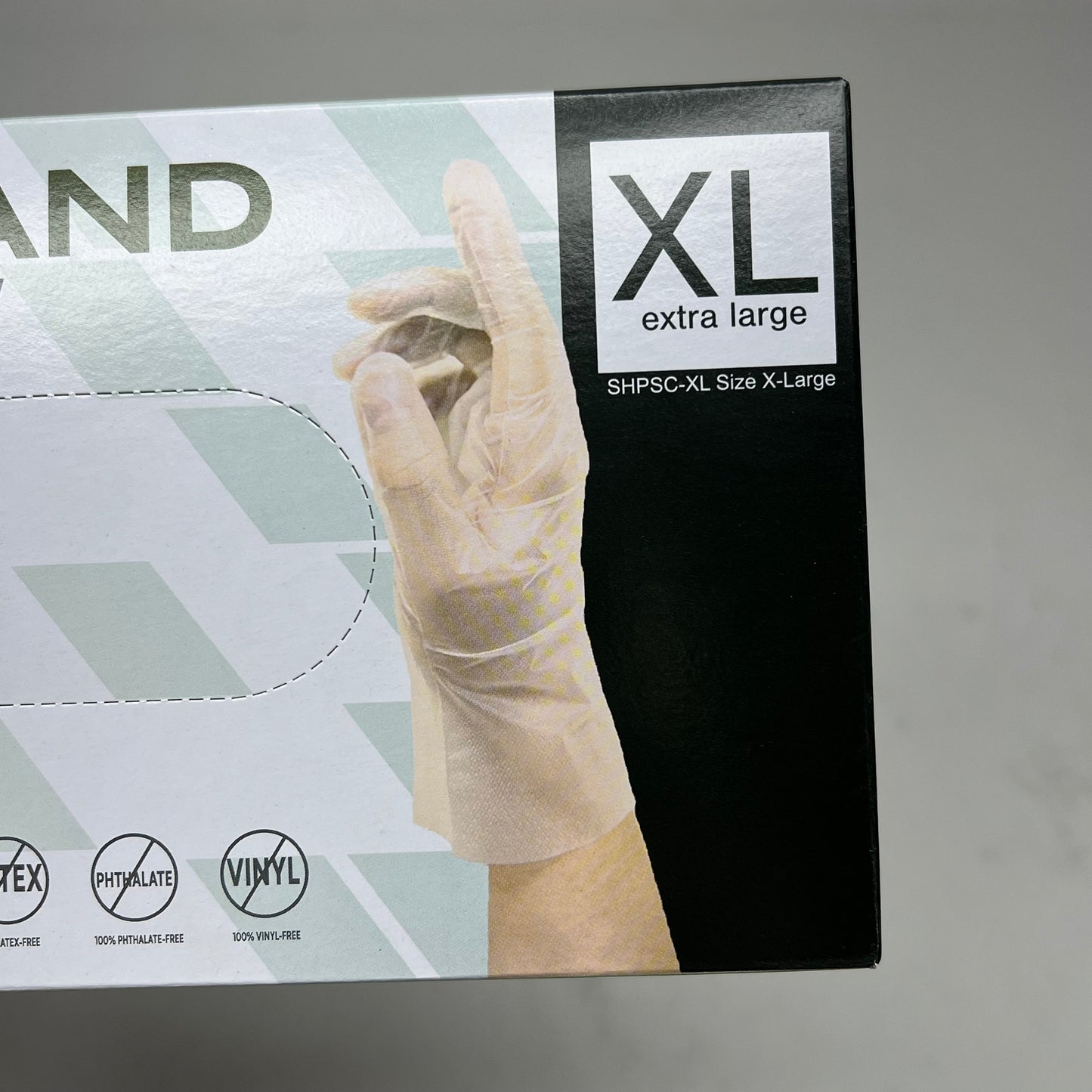 SUREHAND (10 PACK) Powder Free Ambidextrous Stretch Poly Gloves Sz XL Clear