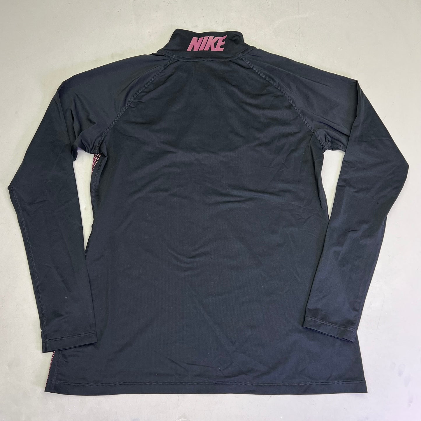 NIKE Nike Pro Warm Sweat Wicking Half Zip Jacket Slim Fit Women's Sz L Black
