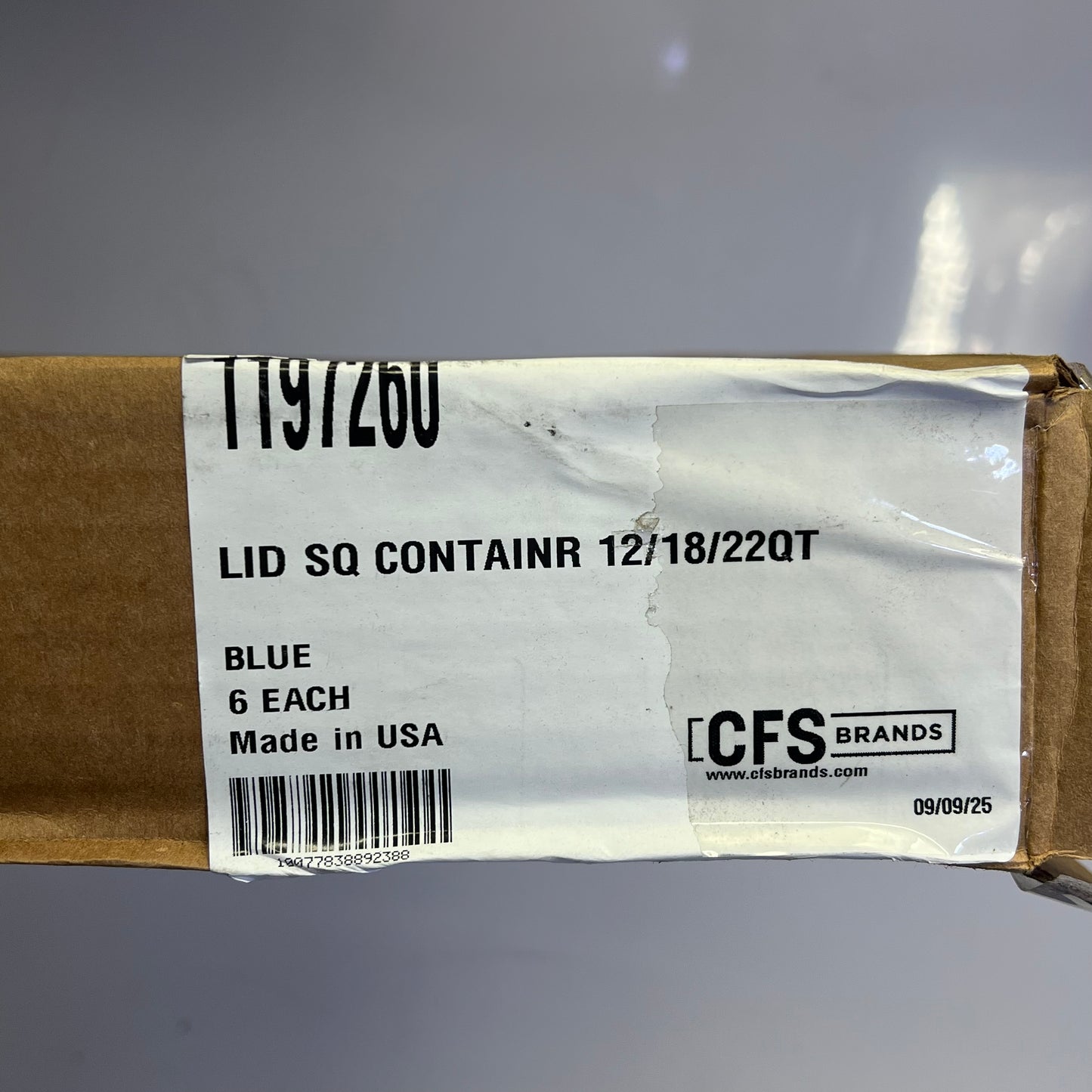 CARLISLE (12 PACK) Food Storage Lids  For 12 To 22 Qt Royal Blue 1197260