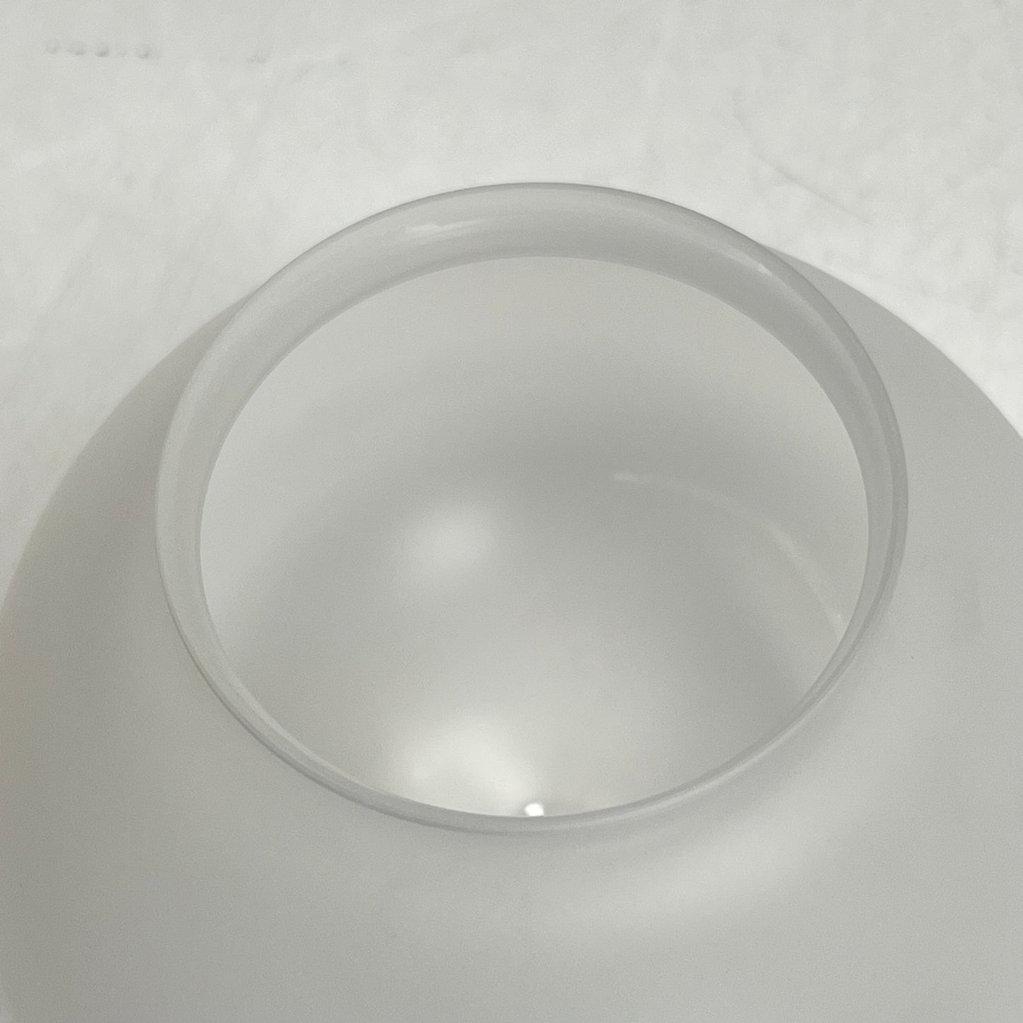 LA LUMINAIRE AUTHENTIK Porcelain Spherical Lighting Shade ~6.5" Frosted White