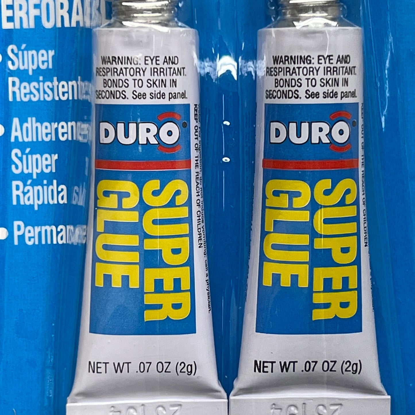 DURO (12 PACK) Super Glue Tube Self Piercing Permanent Clear 2pk .07oz 1347649