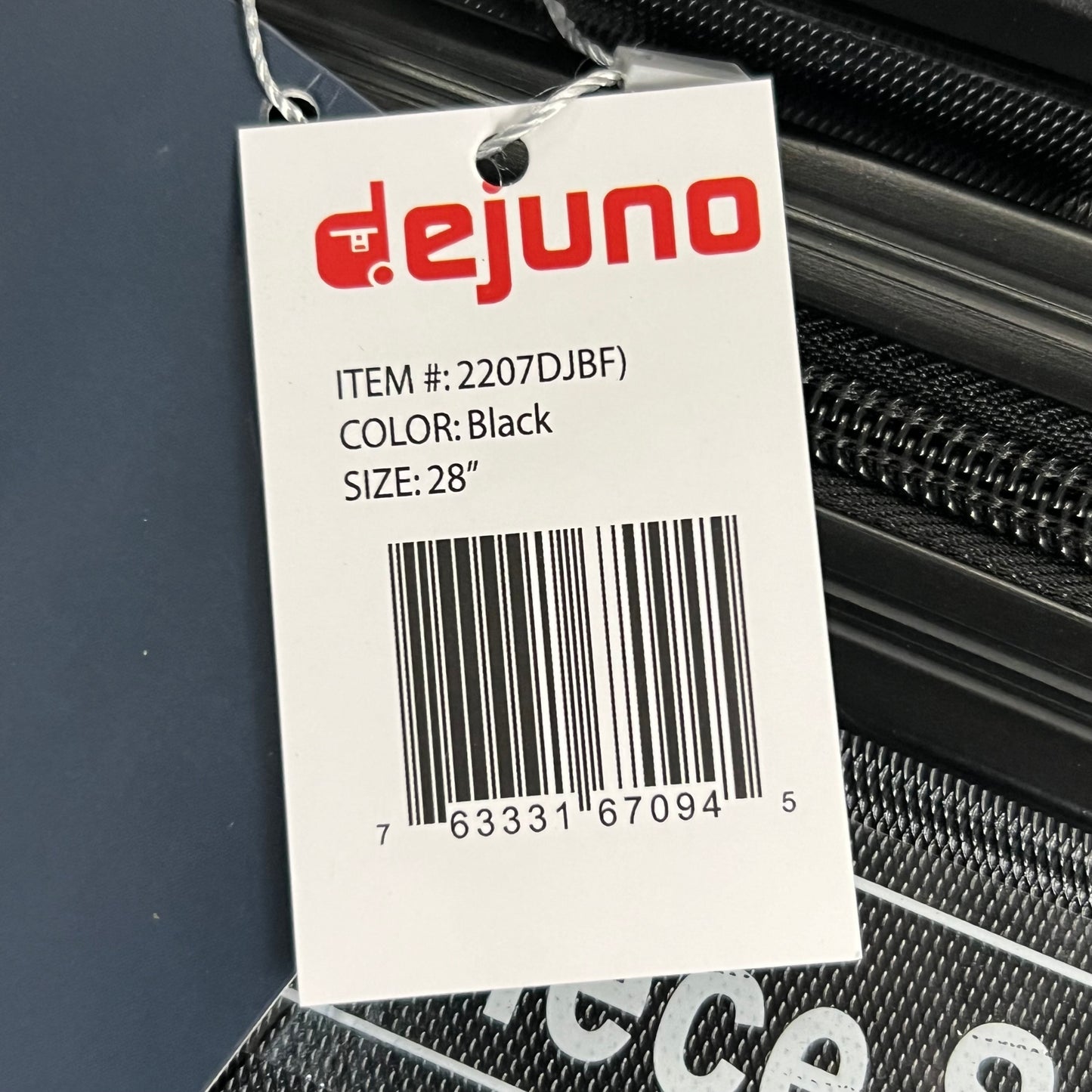 DEJUNO (3 PACK) Light Weight Expandable Spinner Rolling Suitcase Set BLACK