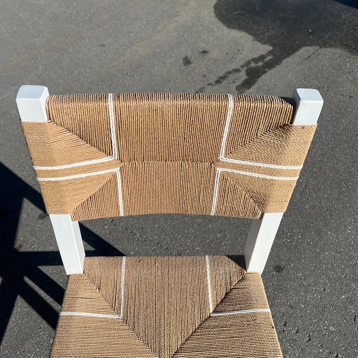 ZA@ COURTNEY LEACH Bohemian Design Talli Natural Stool 29.5"x21"x23" Brown/White 249-13888-HD