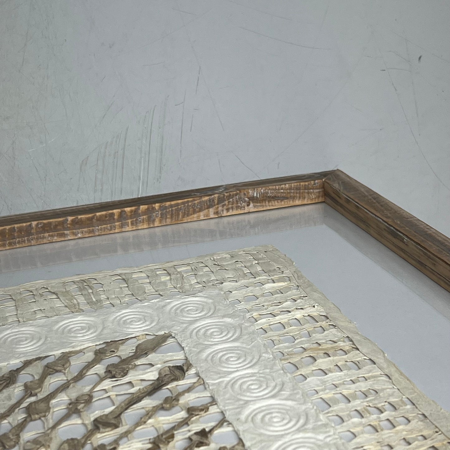 RAZ IMPORTS 2024 Paper Mache Framed Wall Art 32" Tan/White 4428005