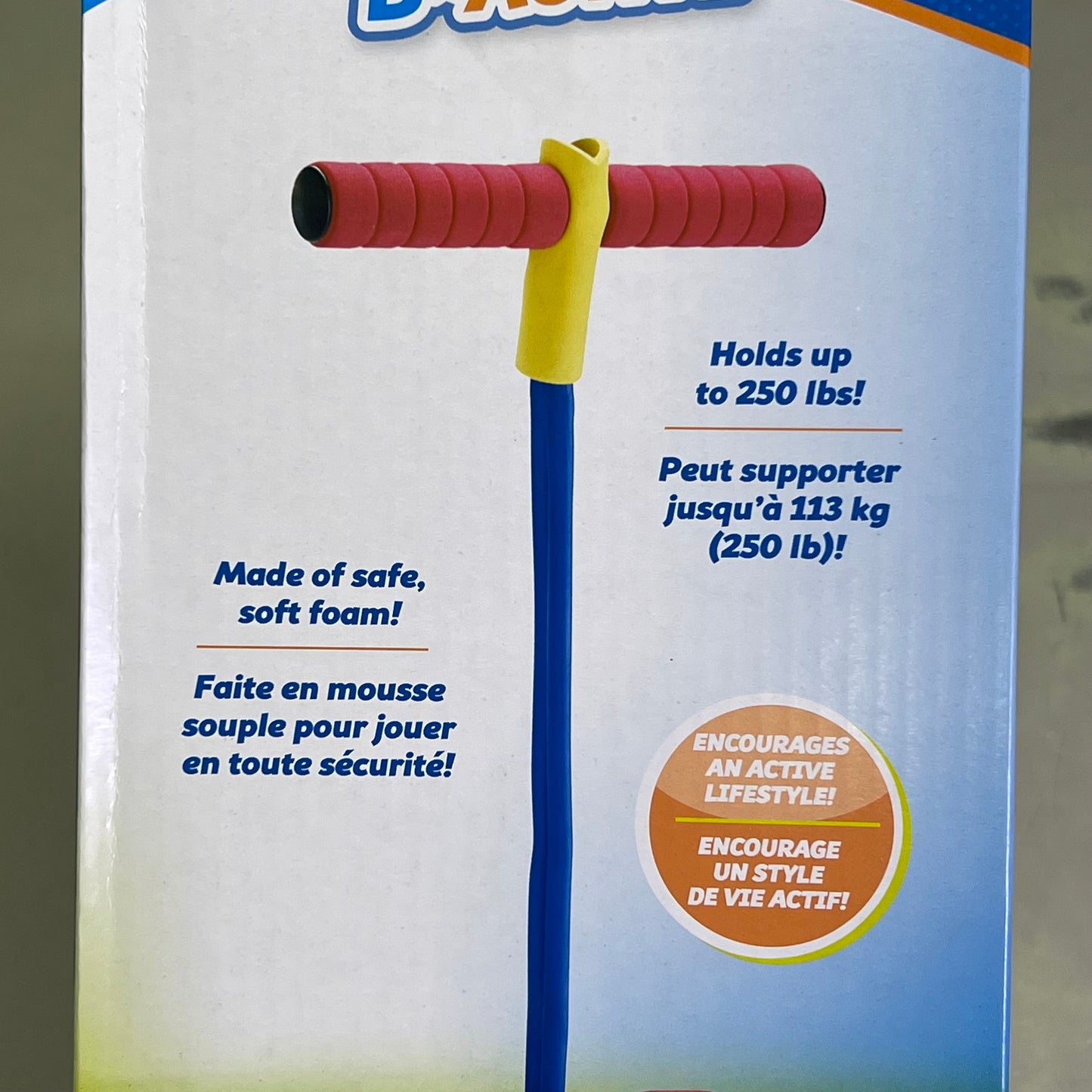 EPOCH Kidoozie B Active Squeaky Pogo Jumper Indoor & Outdoor Toy Red Blue G02404