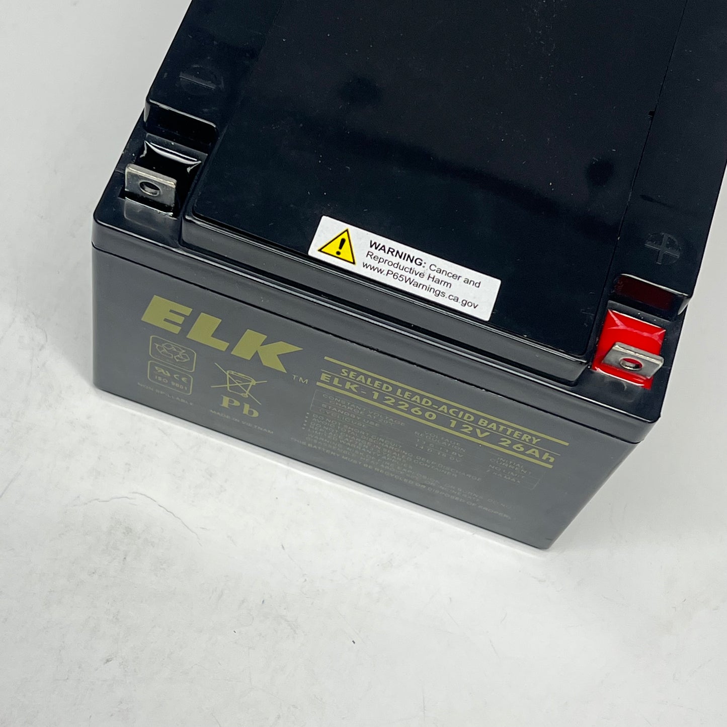 ELK Sealed Lead Acid Battery Rechargeable B1-m5 Bolt & Nut 12 V 26Ah ELK-|12260