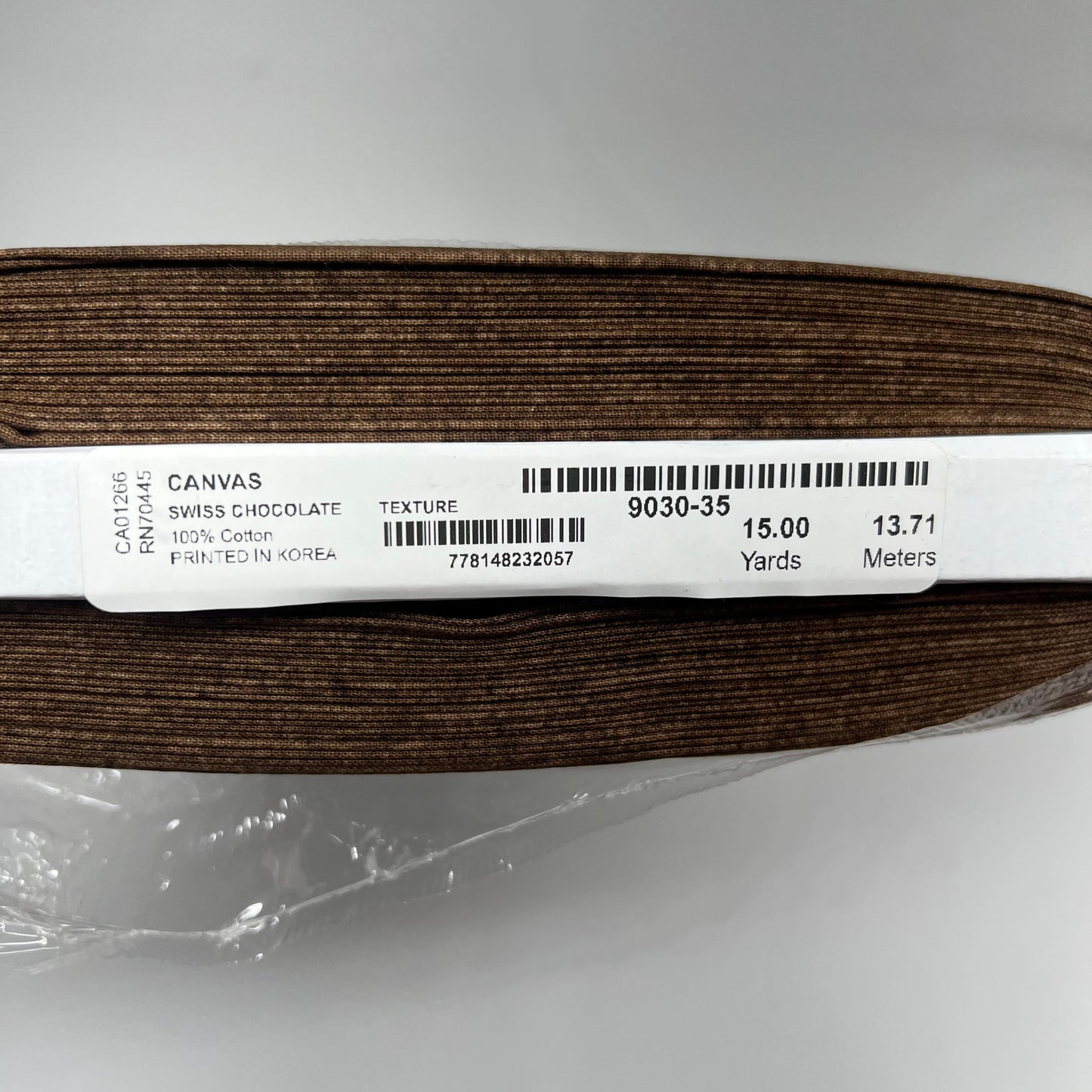NORTHCOTT Canvas Textured Basics Collection 15 Yds Swiss Chocolate 9030-35