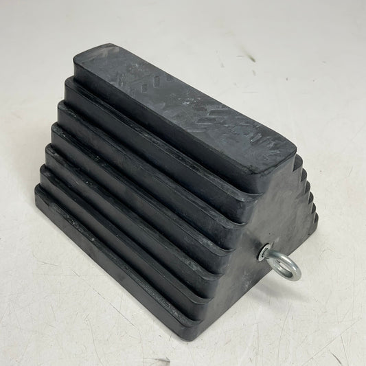 ZA@ IRONTON (2 PACK, 7lbs EACH) Double Sided Pyramid Wheel Chock W/ Eye Bolt Black 85154
