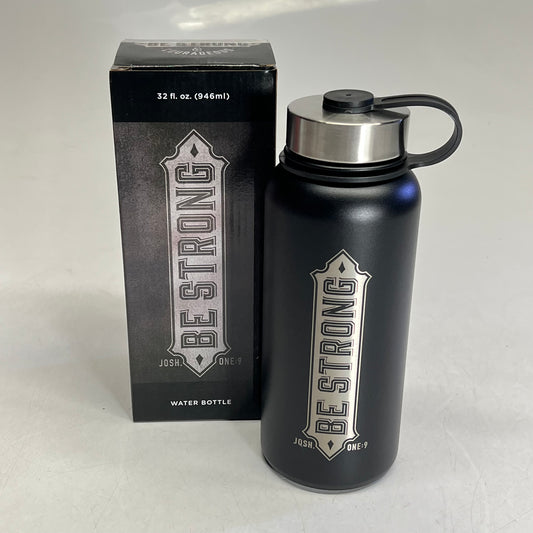 CHRISTIAN ART GIFTS Stainless Steel Josh One:9 Water Bottle 32 Fl Oz Black