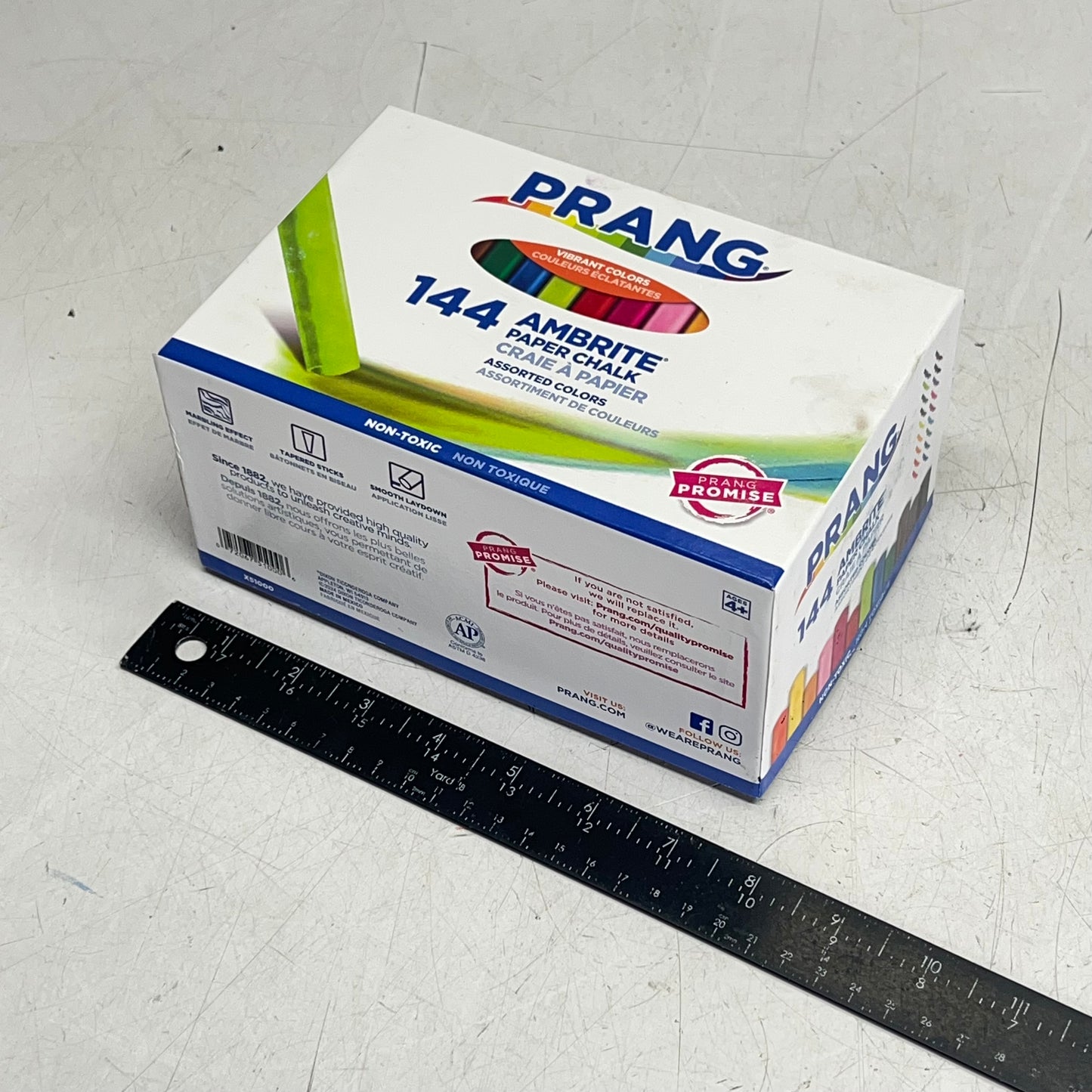 PRANG (144 PACK) Ambrite Paper Chalk Vibrant Colors Grit-free Multicolor X51000