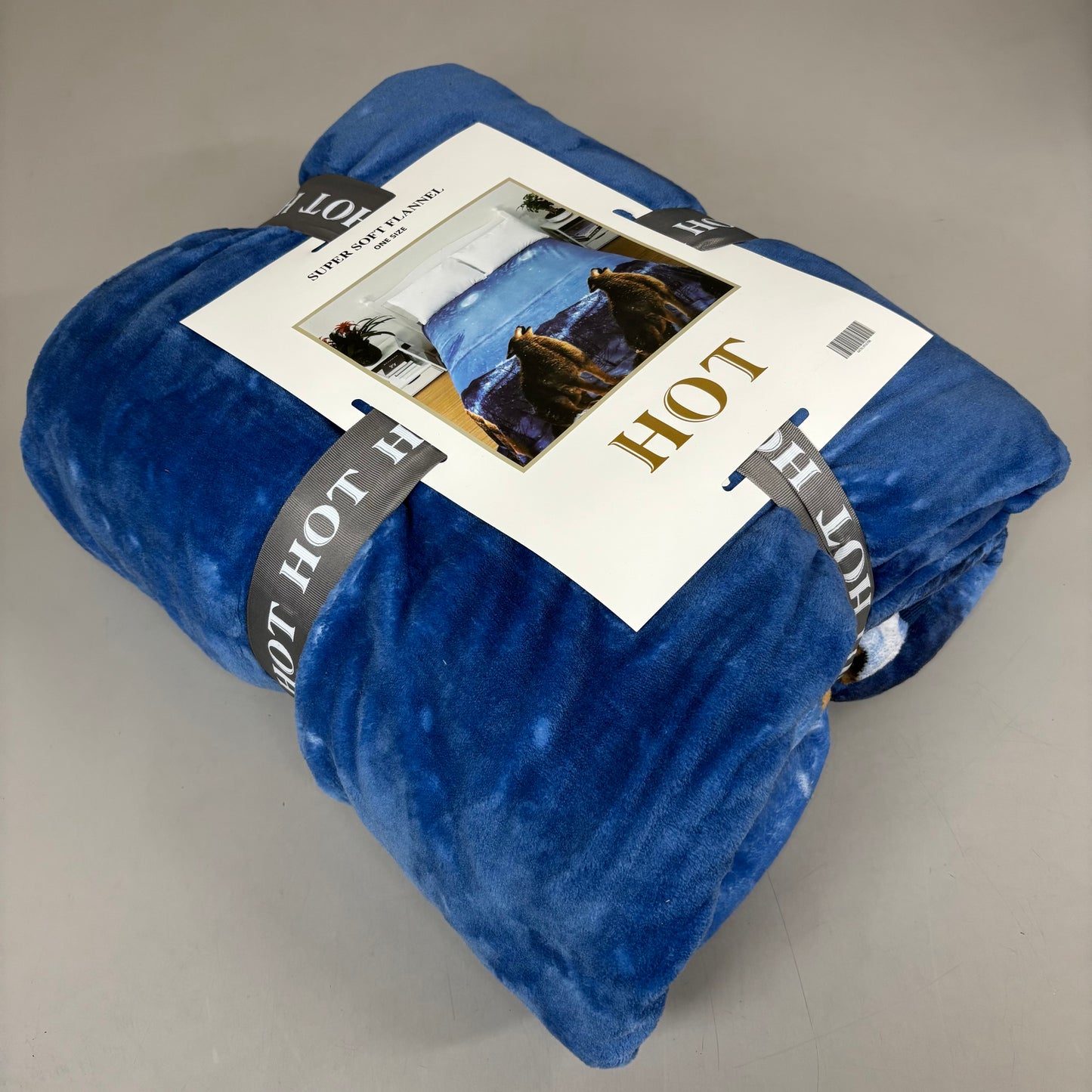 HOT Super Soft Fleece Blanket Wolfs Howling at the Moon Print One Sz(Full Size)