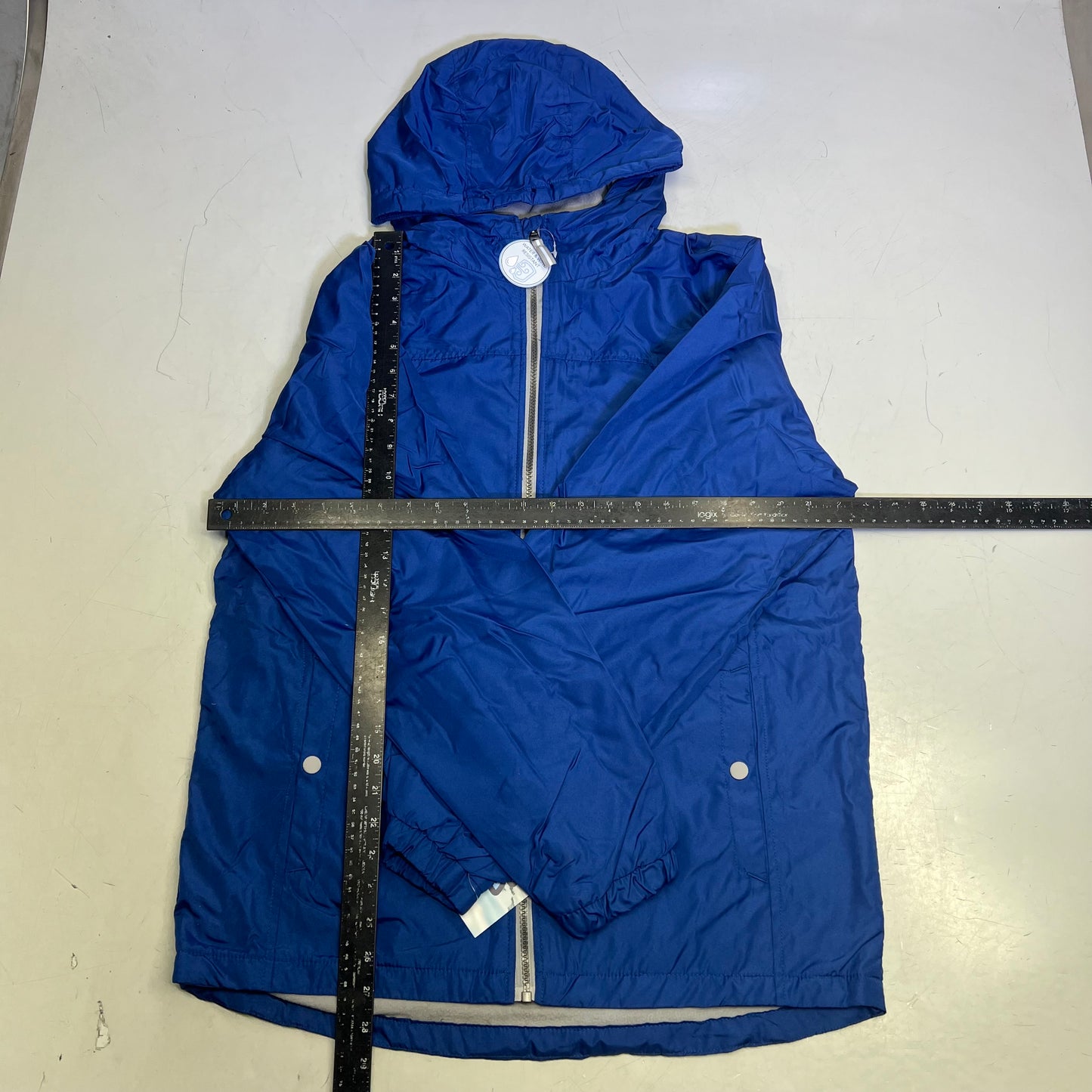 WHALES TAIL PERFORMANCE WEAR Fleece Lined Windbreaker Jacket Boy's Sz M Blue