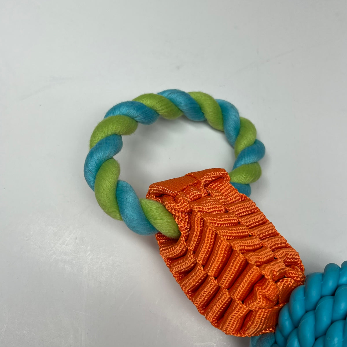 LEAPS & BOUNDS (2 PACK) Double-ended Handle Rope Tug Dog Toy Orange/Blue
