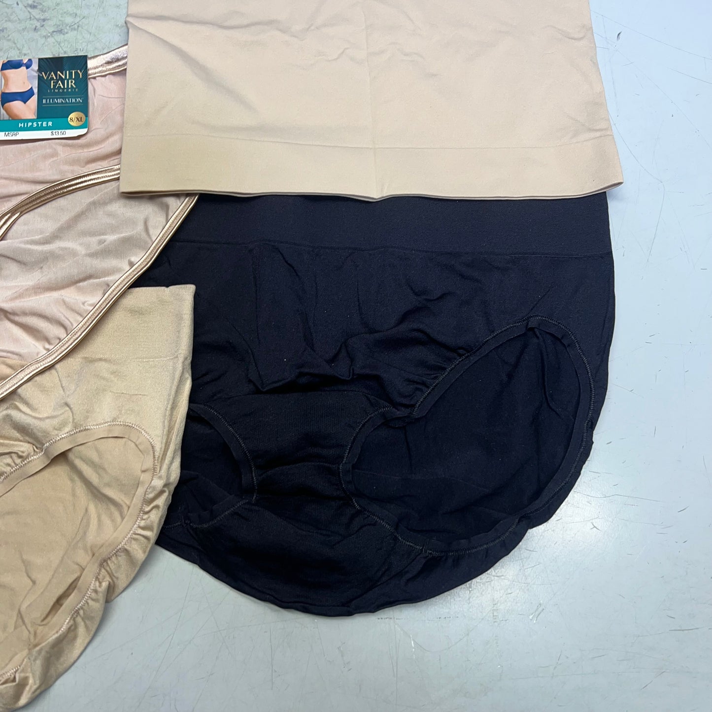 ZA@ VANITY FAIR Lot Of Assorted Bras, Tummy Control Tank Tops & Underwear Women's Varity of Sizes Tan/Black