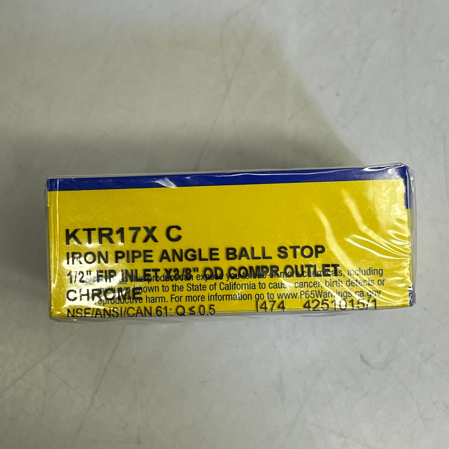 BRASSCRAFT (2 PACK) Iron Pipe Angle Ball Stop  1/2" FIP Inlet x 3/8" OD  KTR17XC