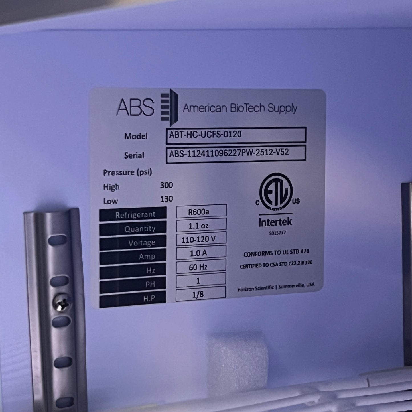 ZA@ ABS Premier Undercounter Freezer 1.7 cu ft. R600A (New Other, Cosmetic Damage)