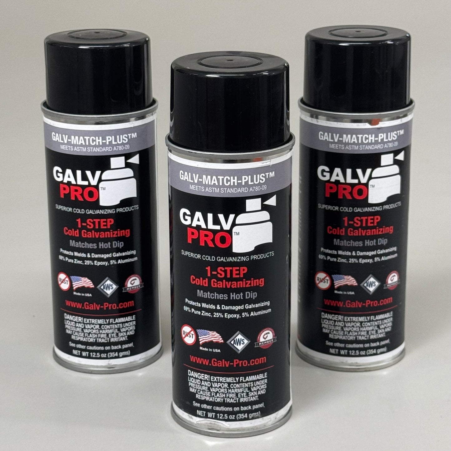 GALV PRO (3 PACK) 1-Step Cold Galvanizing Touch-Up Paint Galvanized Grey 12.5oz