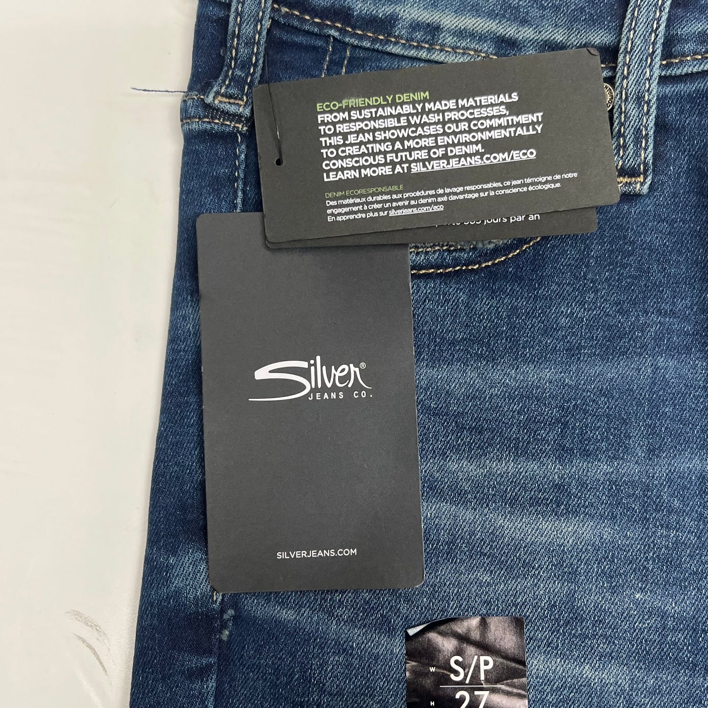 SILVER JEANS CO. Infinite Fit High Rise Skinny Leg Jean Women's Sz S/L27 Indigo