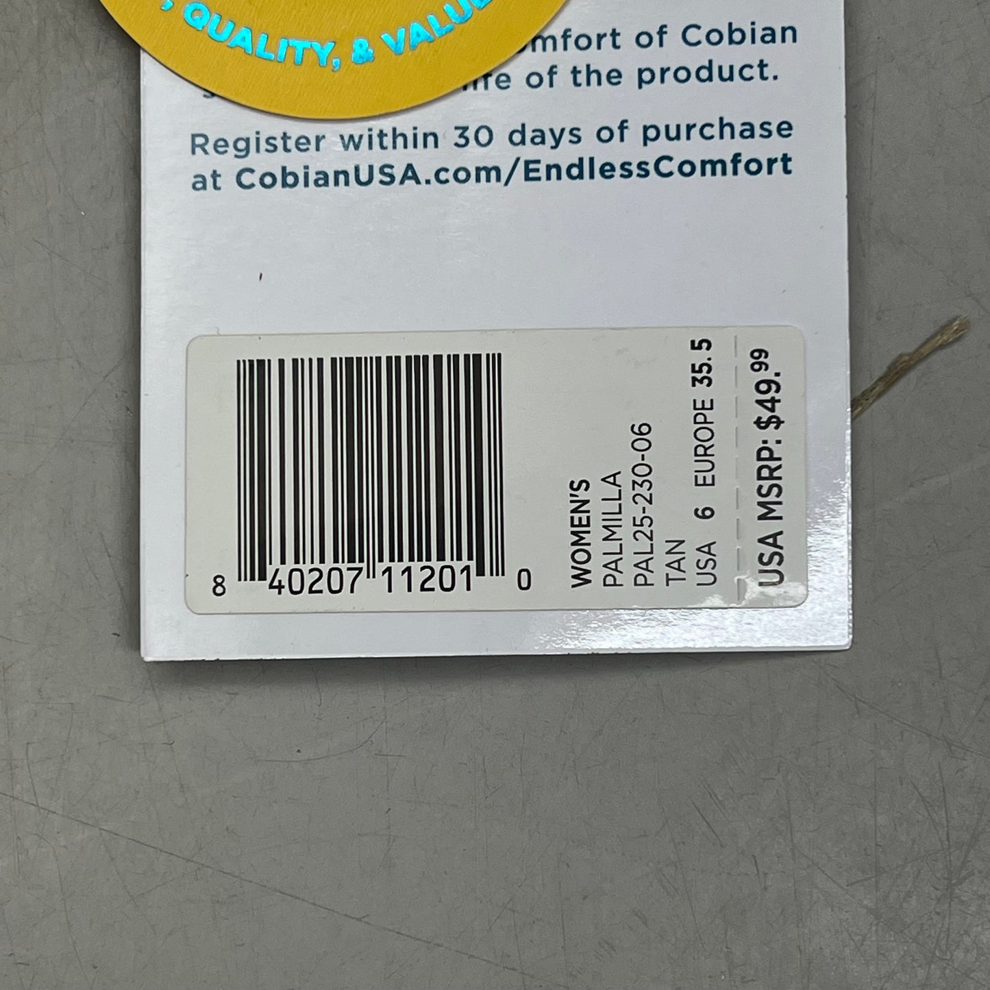 COBIAN Palmilla Braided Synthetic Leather Strap Sandals Women's Sz 6 EU 35.5 Tan PAL25-230-6